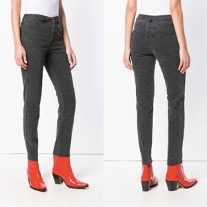 Ulla Johnson Prince Polka Dot Jeans Charcoal Gray